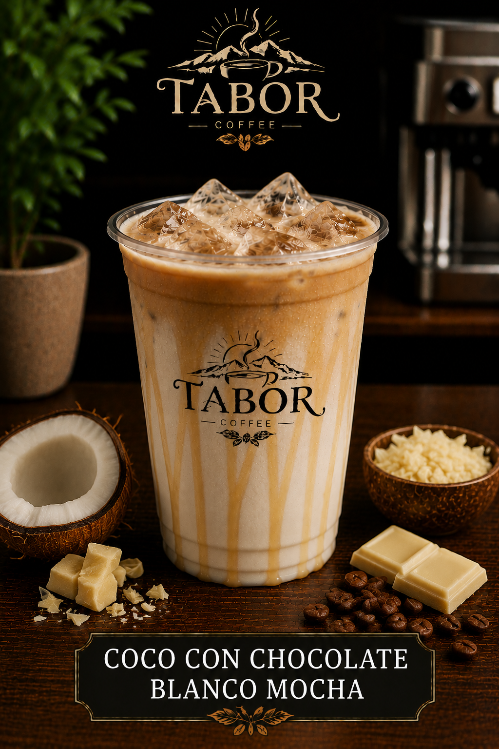 Coco con chocolate blanco mocha