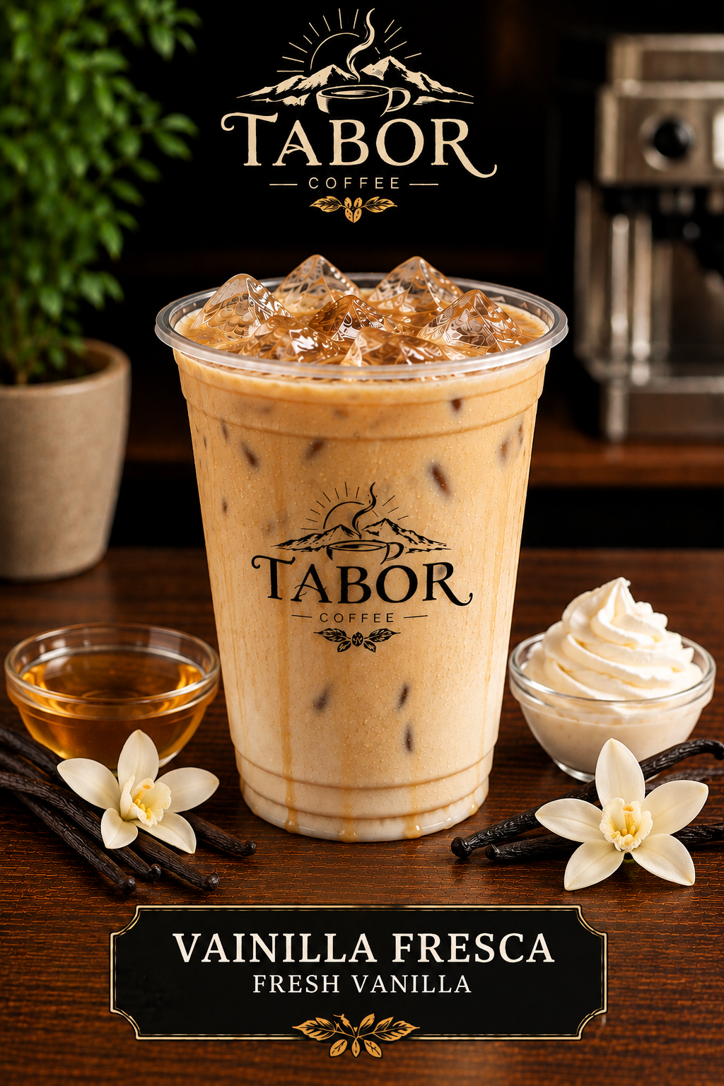 Latte de vainilla fresca